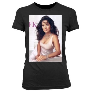 Salma Hayek Women's Junior Cut Crewneck T-Shirt