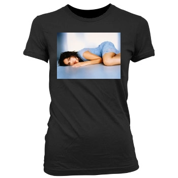 Salma Hayek Women's Junior Cut Crewneck T-Shirt