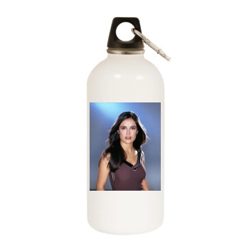 Salma Hayek White Water Bottle With Carabiner