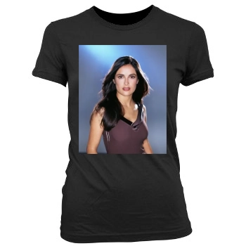 Salma Hayek Women's Junior Cut Crewneck T-Shirt