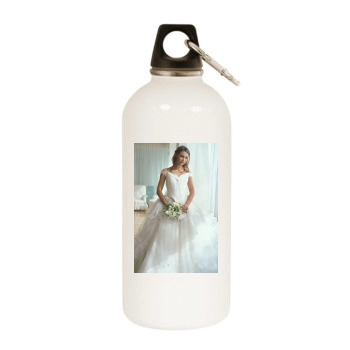 Samaire Armstrong White Water Bottle With Carabiner