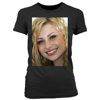 Sara Paxton Women's Junior Cut Crewneck T-Shirt