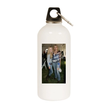 Sara Paxton White Water Bottle With Carabiner