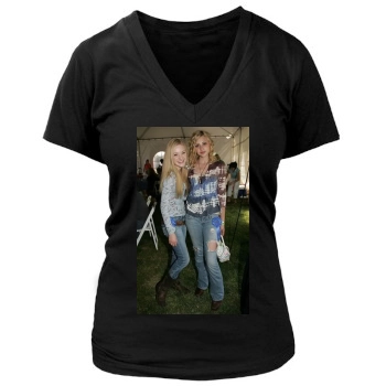 Sara Paxton Women's Deep V-Neck TShirt