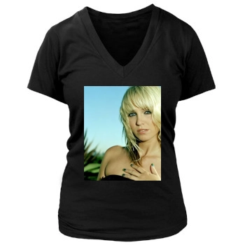 Sarah Harding Women's Deep V-Neck TShirt