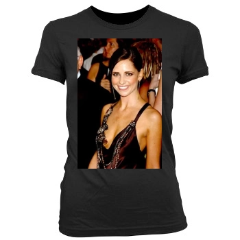 Sarah Michelle Gellar Women's Junior Cut Crewneck T-Shirt