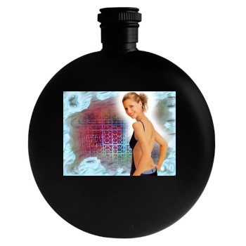 Sarah Michelle Gellar Round Flask