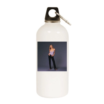 Sarah Michelle Gellar White Water Bottle With Carabiner