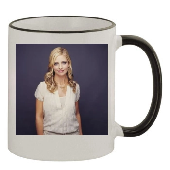 Sarah Michelle Gellar 11oz Colored Rim & Handle Mug