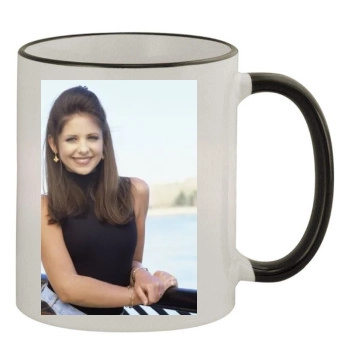 Sarah Michelle Gellar 11oz Colored Rim & Handle Mug