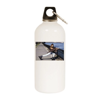 Sarah Michelle Gellar White Water Bottle With Carabiner