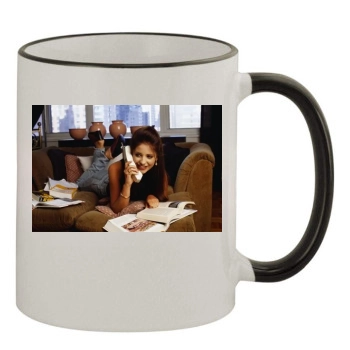 Sarah Michelle Gellar 11oz Colored Rim & Handle Mug