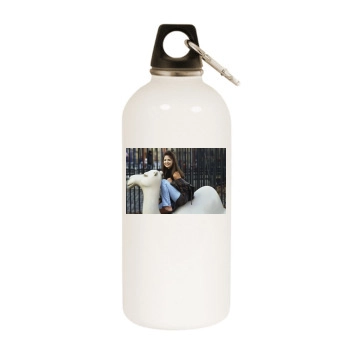 Sarah Michelle Gellar White Water Bottle With Carabiner