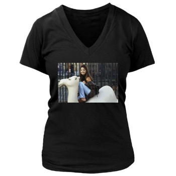 Sarah Michelle Gellar Women's Deep V-Neck TShirt