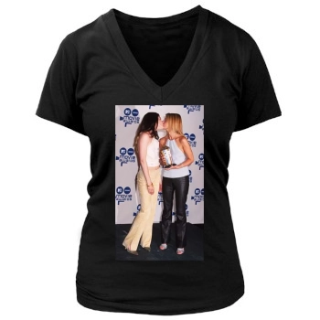 Sarah Michelle Gellar Women's Deep V-Neck TShirt