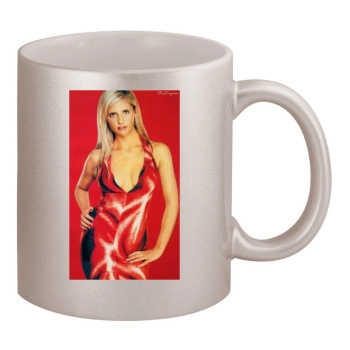 Sarah Michelle Gellar 11oz Metallic Silver Mug