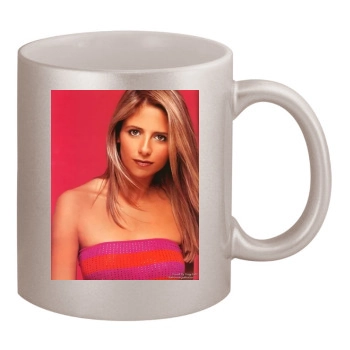 Sarah Michelle Gellar 11oz Metallic Silver Mug