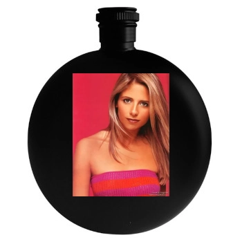 Sarah Michelle Gellar Round Flask