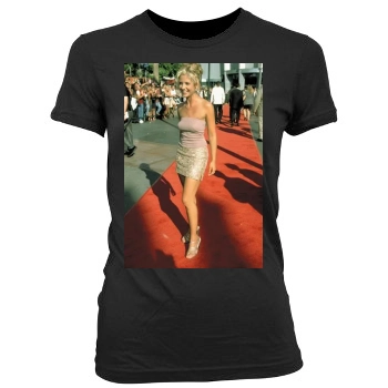 Sarah Michelle Gellar Women's Junior Cut Crewneck T-Shirt