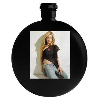 Sarah Michelle Gellar Round Flask