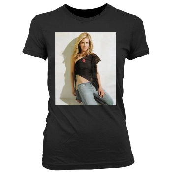 Sarah Michelle Gellar Women's Junior Cut Crewneck T-Shirt