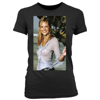 Sarah Michelle Gellar Women's Junior Cut Crewneck T-Shirt