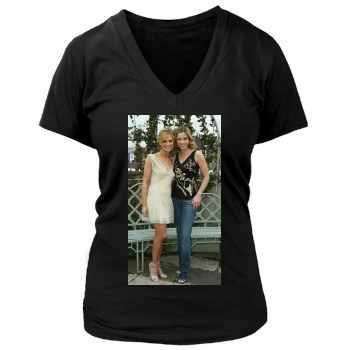 Sarah Michelle Gellar Women's Deep V-Neck TShirt