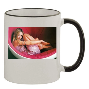 Sarah Michelle Gellar 11oz Colored Rim & Handle Mug