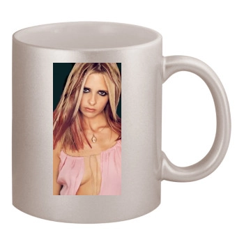 Sarah Michelle Gellar 11oz Metallic Silver Mug