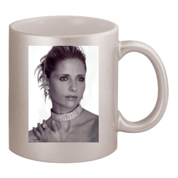 Sarah Michelle Gellar 11oz Metallic Silver Mug