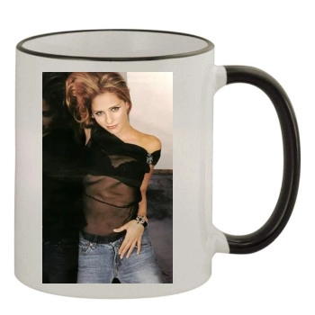 Sarah Michelle Gellar 11oz Colored Rim & Handle Mug