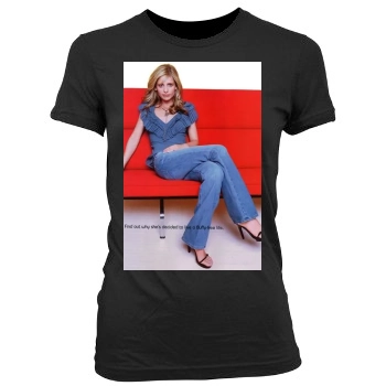 Sarah Michelle Gellar Women's Junior Cut Crewneck T-Shirt