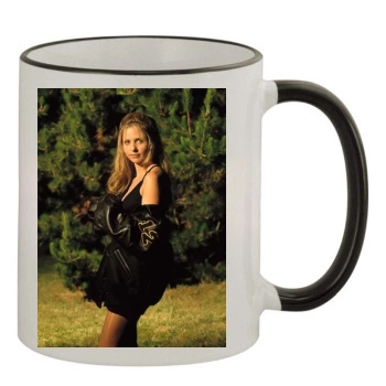 Sarah Michelle Gellar 11oz Colored Rim & Handle Mug