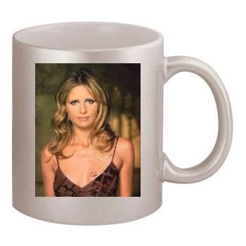 Sarah Michelle Gellar 11oz Metallic Silver Mug