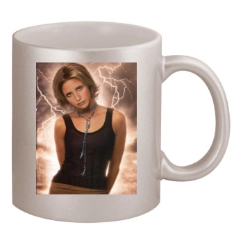 Sarah Michelle Gellar 11oz Metallic Silver Mug