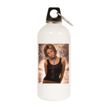 Sarah Michelle Gellar White Water Bottle With Carabiner