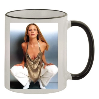 Sarah Michelle Gellar 11oz Colored Rim & Handle Mug