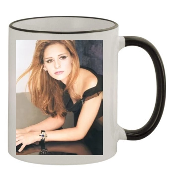 Sarah Michelle Gellar 11oz Colored Rim & Handle Mug