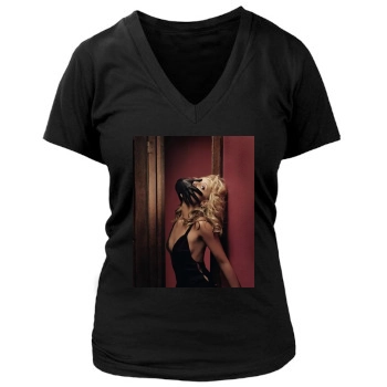 Sarah Michelle Gellar Women's Deep V-Neck TShirt