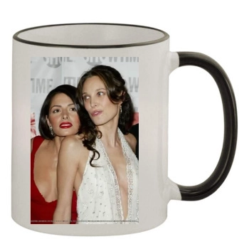 Sarah Shahi 11oz Colored Rim & Handle Mug