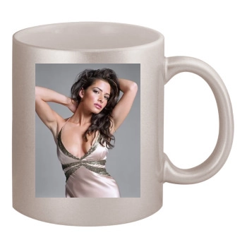 Sarah Shahi 11oz Metallic Silver Mug