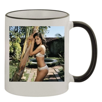 Sarah Shahi 11oz Colored Rim & Handle Mug