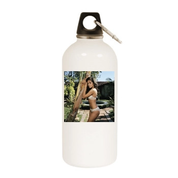 Sarah Shahi White Water Bottle With Carabiner