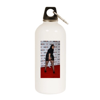 Sarah Silverman White Water Bottle With Carabiner