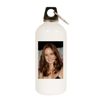 Sarah Wayne Callies White Water Bottle With Carabiner