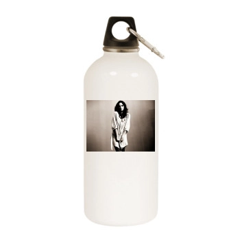 Sarah Wayne Callies White Water Bottle With Carabiner