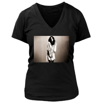 Sarah Wayne Callies Women's Deep V-Neck TShirt