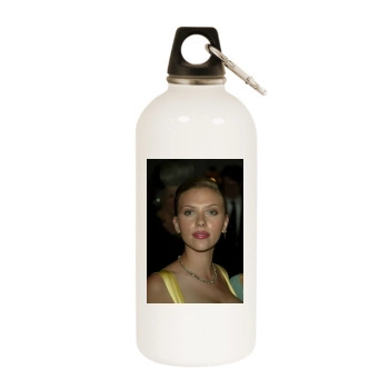 Scarlett Johansson White Water Bottle With Carabiner