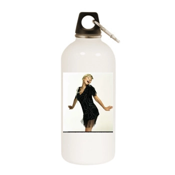 Scarlett Johansson White Water Bottle With Carabiner