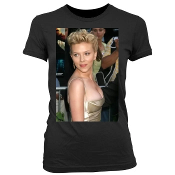 Scarlett Johansson Women's Junior Cut Crewneck T-Shirt